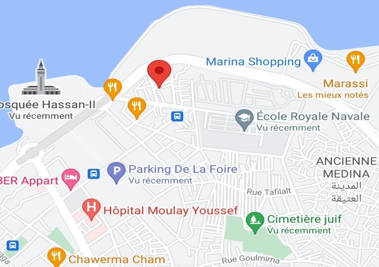 Modern Apartment Opposite The Hassan2 Mosque, Very Well Equipped And Stylish, 85 M2 With Gym And Direct Sea View With Underground Garage , Prohibits Unmarried Couples Of Arab Origin Касабланка Экстерьер фото